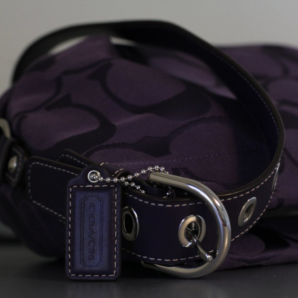 Purple Classic Coach Logo Crossbody Bag